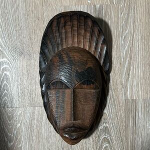 African hand carved wood mask